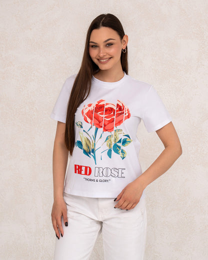 Жіноча футболка Scarlet Bloom